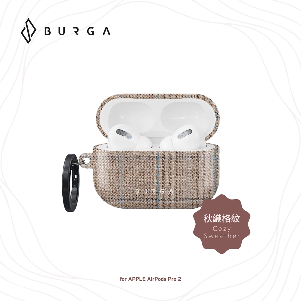BURGA AirPods Pro 2 防摔保護殼-秋織格紋