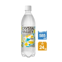 CrystalValley礦沛氣泡水-檸檬風味 585ml(24罐/箱)