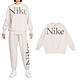 Nike 長袖 NSW Phoenix 女款 米白 紅 加絨 落肩 超寬鬆 大學T FN3655-104 product thumbnail 1