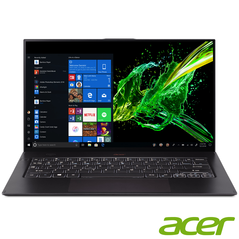 Acer SF714-52T-748F 14吋筆電(i7-8500Y/16G/黑輕薄筆電