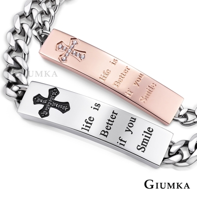 情人節推薦GIUMKA情侶鋼手鍊 美好人生男女情人對手鏈 單個價格 MH03022