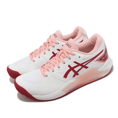 Asics 網球鞋 GEL-Challenger 13 女鞋 粉紅色 白紅 穩定 支撐 亞瑟膠 運動鞋 亞瑟士 1042A164103