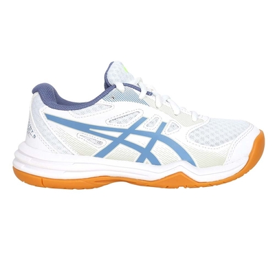 ASICS UPCOURT 5 GS 男女中童排羽球鞋-排球 羽球 1074A039-105 白墨藍