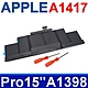 APPLE 蘋果 A1417 電池 A1398 適用型號 MacBook Pro Retina 15 ME664 ME665 MC975 MC976 xx/A 系列 product thumbnail 1