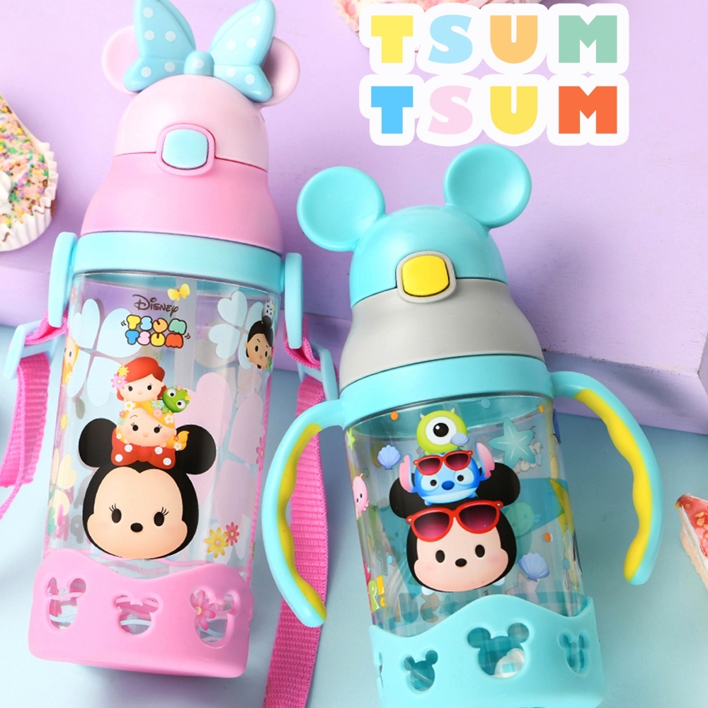 【優貝選】迪士尼 TSUMTSUM 兒童吸管水壺 背帶水壺