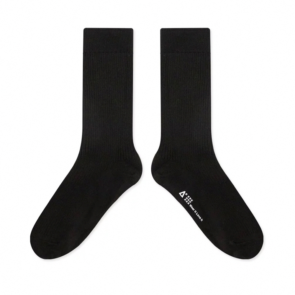 WARX除臭襪 薄款素色高筒襪-深邃黑