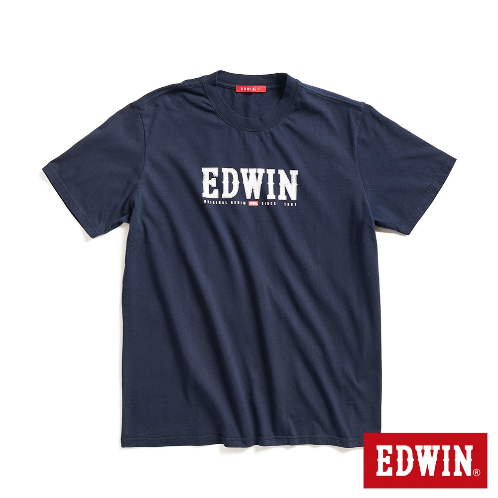 EDWIN 復古EDWIN經典短袖T恤-男-丈青色