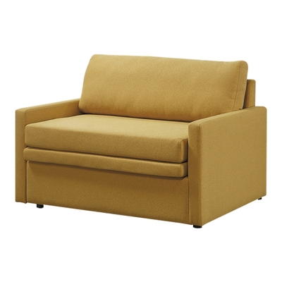 文創集 多哥亞透氣棉麻布側拉式單人沙發椅/沙發床-115x82x80cm免組