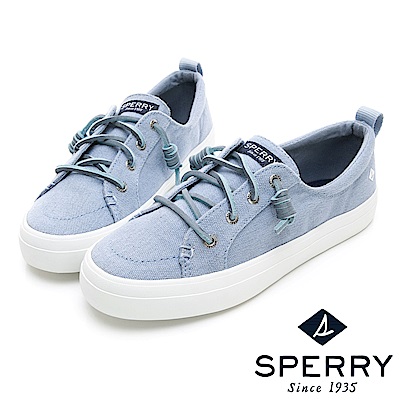 SPERRY 經典復古甜心粉嫩帆布鞋(女)-亮藍