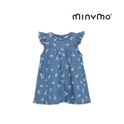 Brands4Kids 有機棉荷葉袖洋裝(霧藍)_by Minymo