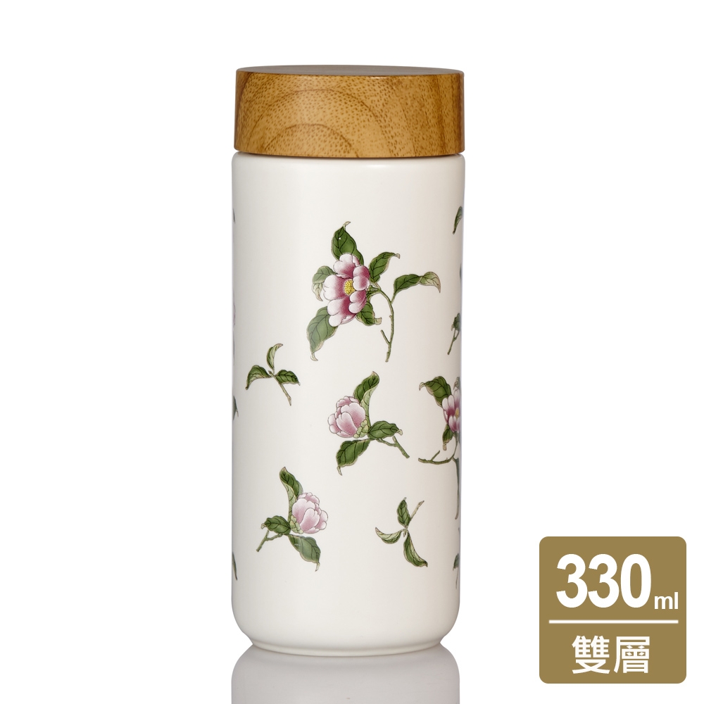 乾唐軒活瓷 花神隨身杯 / 大 / 雙層 / 仿木紋蓋 / 2色 330ml