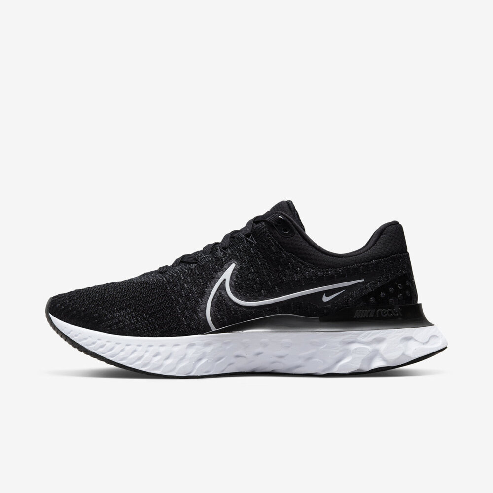 Nike React Infinity Run FK 3 [DH5392-001] 男 慢跑鞋 運動 路跑 編織 黑白