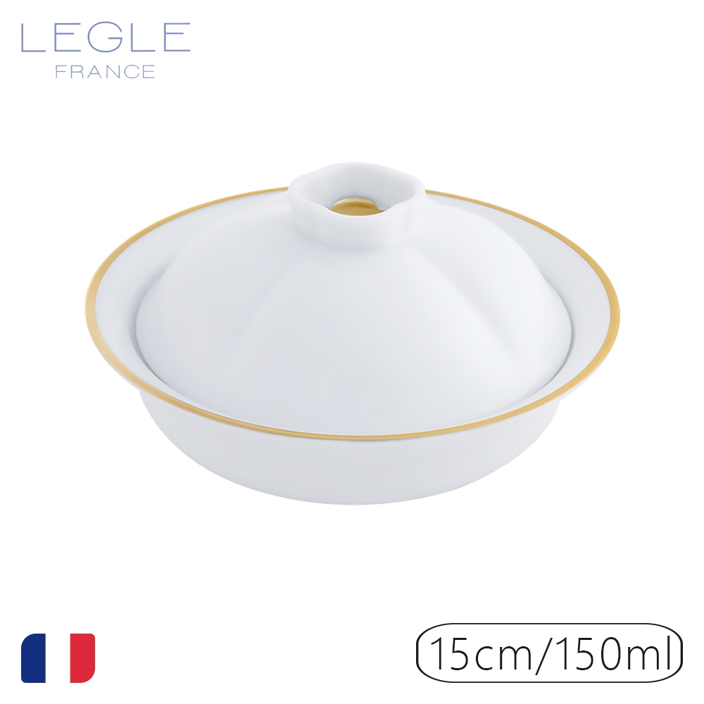 【LEGLE】如意圓湯盅附蓋15cm-金邊