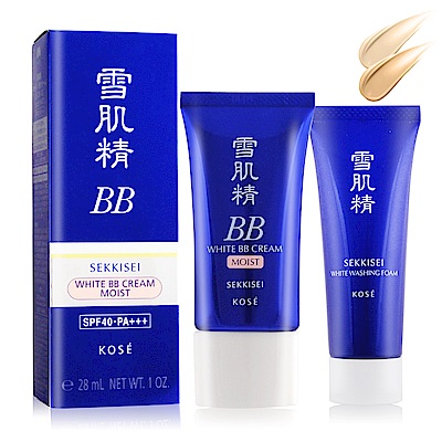 KOSE 高絲 雪肌精潤白保濕BB霜SPF40 28ml/30g+洗顏霜25g