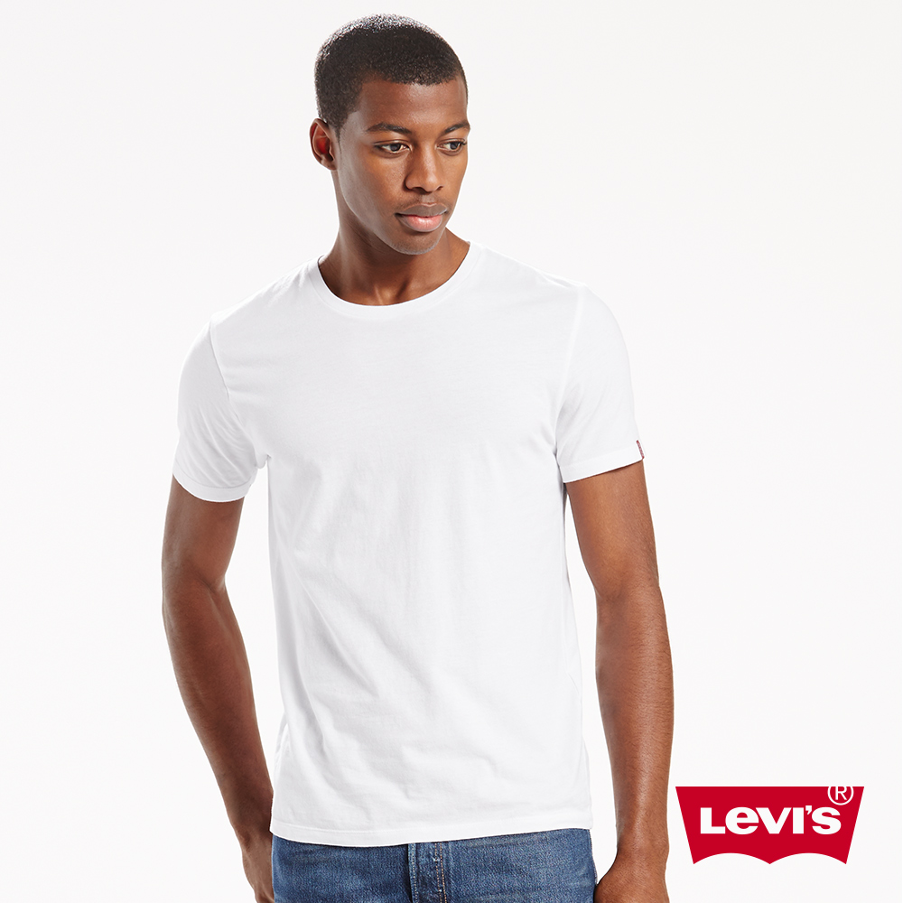Levis 男款 2件組短袖T恤 修身版型 袖口紅旗標