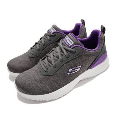 Skechers 休閒鞋 SkechAir Dynamight 女鞋 寬楦 氣墊 避震 緩衝 支撐 健走 郊遊 灰 紫 149344-WCCPR