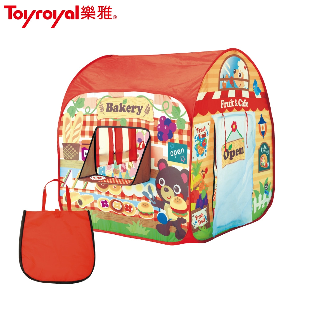 日本(樂雅 Toyroyal)兒童帳篷+手提袋/我的迷你商店屋