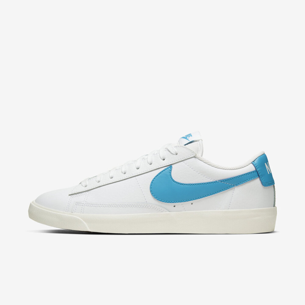 Nike Blazer Low Leather [CI6377-104] 男鞋 運動 休閒 緩震 抓地力 穿搭 白藍