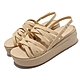 Crocs 涼鞋 Brooklyn Strappy Low Wedge 女鞋 米色 奶茶色 厚底 細帶 中跟 206751212 product thumbnail 1