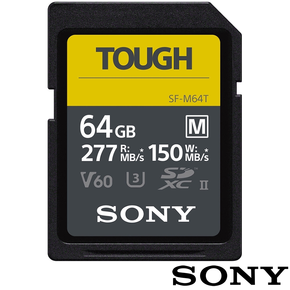 SONY SF-M64T SD SDXC 64G 64GB 277MB/S V60 TOUGH UHS-II 高速記憶卡 (公司貨) 支援 4K