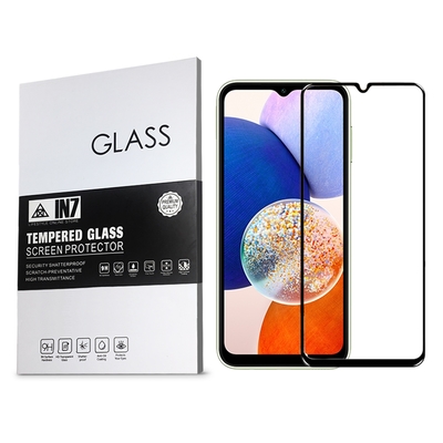 IN7 Samsung A14 5G (6.6 吋) 高清高透光2.5D滿版鋼化玻璃貼-黑色