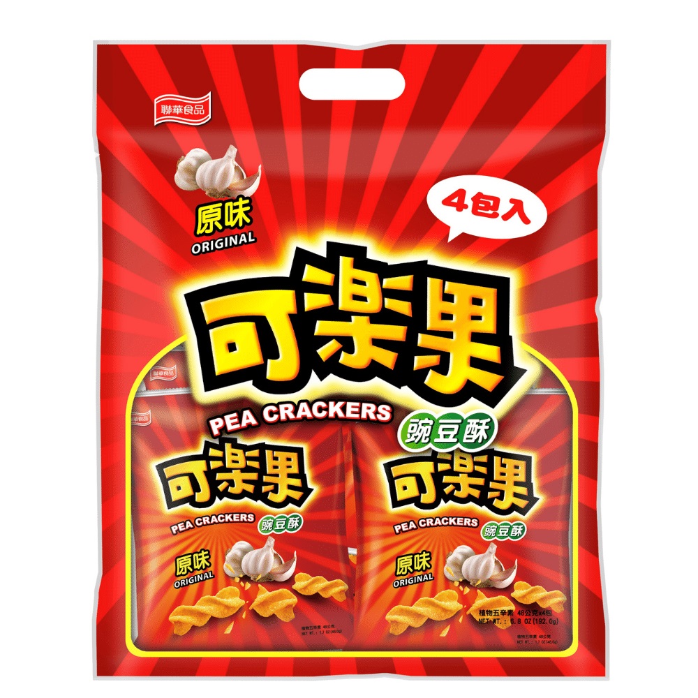可樂果 豌豆酥-原味量販包(48gx4包/袋) product image 1