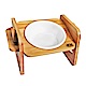 JohoE嚴選 職人木匠可調式斜面寵物餐桌附瓷碗-單碗 product thumbnail 1