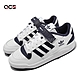 adidas 休閒鞋 Forum Low J 大童鞋 女鞋 白 深藍 復古 魔鬼氈 三葉草 愛迪達 GZ3894 product thumbnail 1