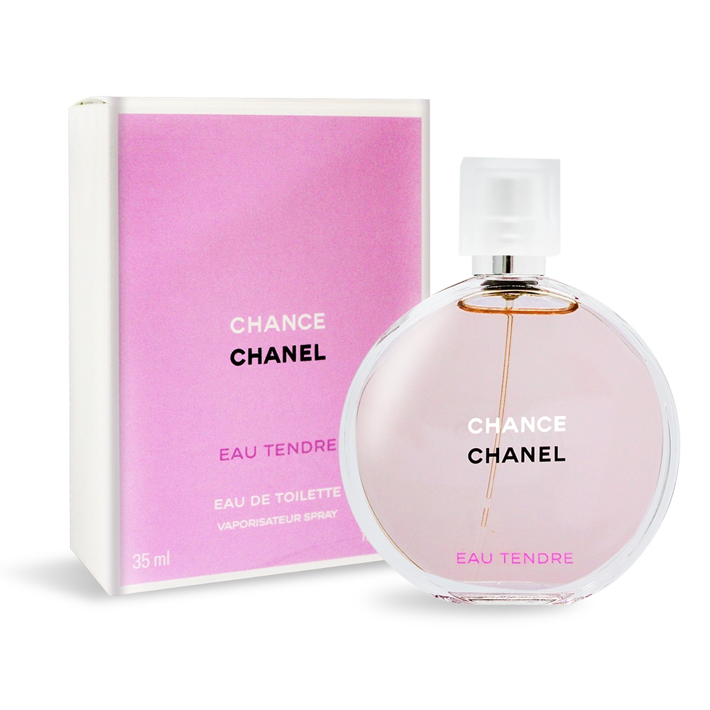 CHANEL 香奈兒CHANCE粉紅甜蜜淡香水Eau Tendre 35ml EDT-國際航空版