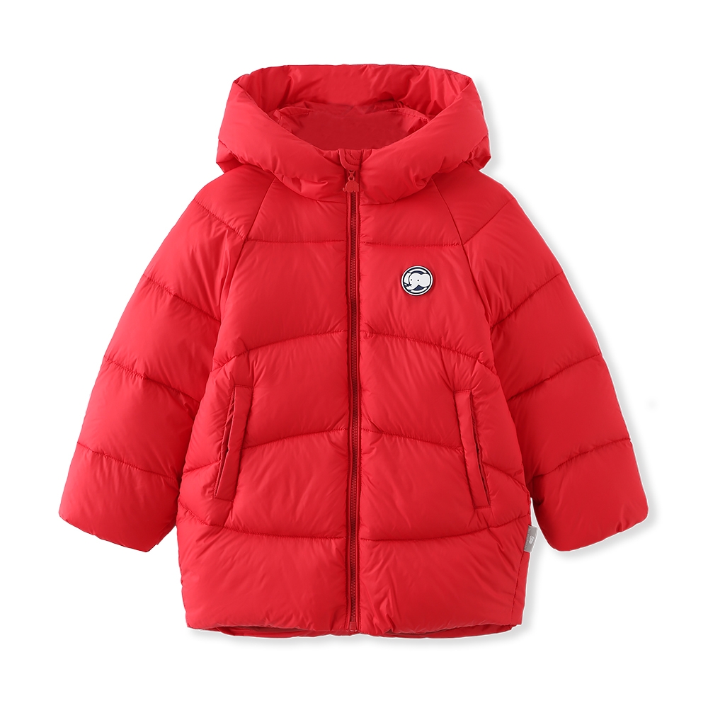 【麗嬰房】EASY輕鬆系列  小童素色羽絨外套-紅色(86cm~130cm)