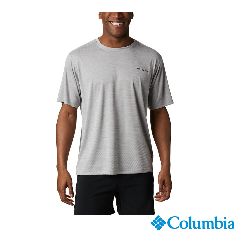 Columbia 哥倫比亞 男款-防曬30涼感快排短袖上衣-灰色 UAE60840GY / S22