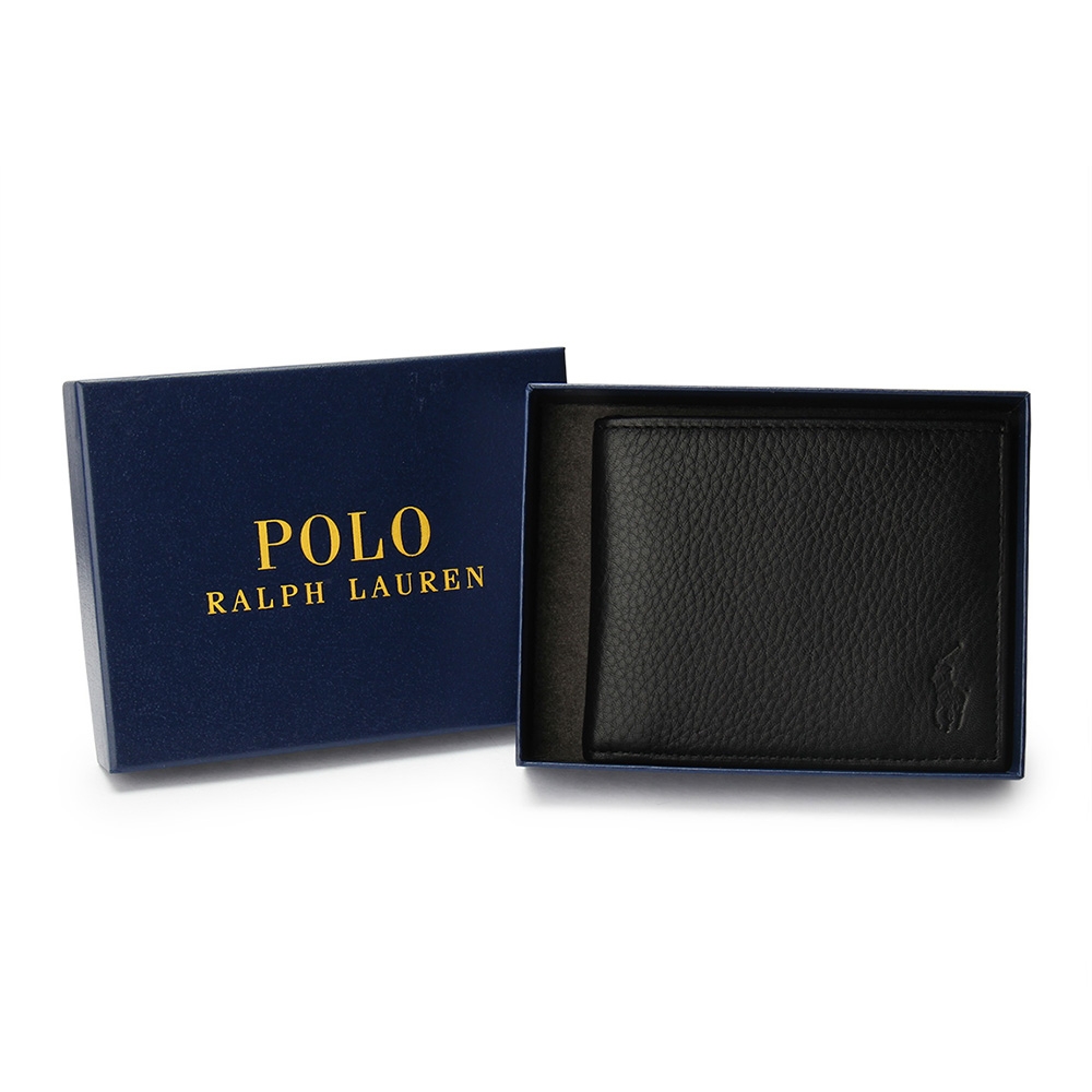 <禮物首選> RALPH LAUREN POLO 經典馬球LOGO皮革短夾禮盒-任選 product image 1