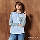 NAUTICA女裝 跳色拼貼直條紋襯衫-藍 product thumbnail 1