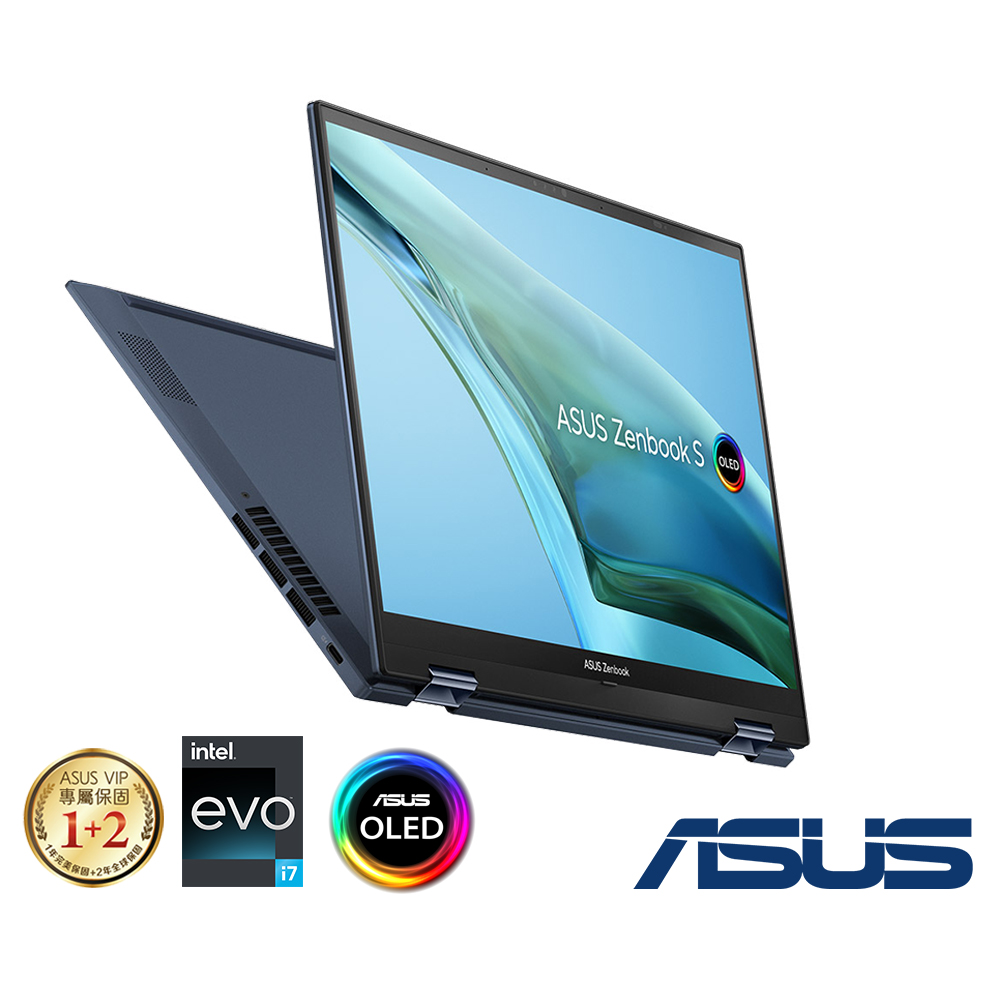 ASUS UP5302ZA 13.3吋2.8K OLED觸控筆電 (i7-1260P/16G/1TB SSD/EVO/紳士藍/Zenbook S 13  Flip) | ASUS ZenBook 系列 | Yahoo奇摩購物中心