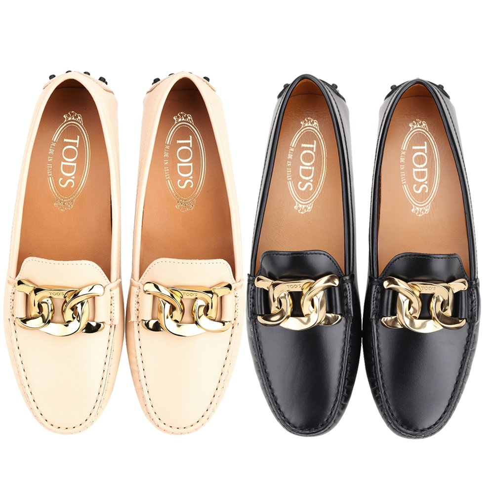 TOD’S Kate豆豆鞋 [專櫃$26300] 金屬鍊牛皮樂福鞋-2色可選 product image 1