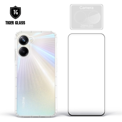 T.G realme 10 Pro 手機保護超值3件組(透明空壓殼+鋼化膜+鏡頭貼)