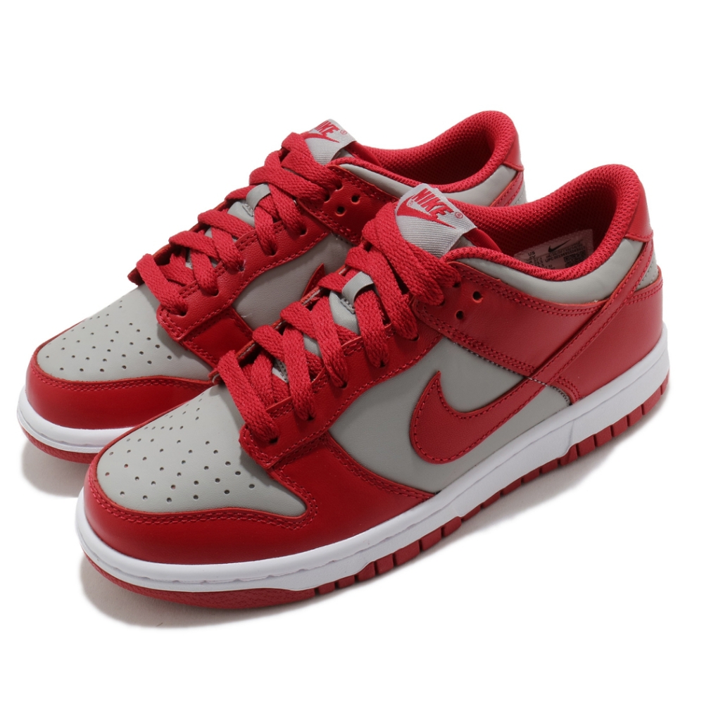 Nike 休閒鞋 Dunk Low 運動 女鞋 經典款 舒適 皮革 簡約 球鞋 大童 紅 灰 CW1590002