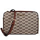 MICHAEL KORS Jet Set Item 金字Logo滿版MK鍊帶斜背方包(馬鞍棕色) product thumbnail 1