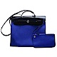 HERMES HERBAG ZIP 39銀色穿釦鎖頭造型手提/肩背包(電光藍-39cm) product thumbnail 1