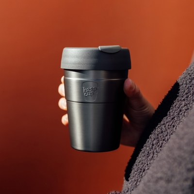 【澳洲 KeepCup】雙層真空隨身杯 340ml- M - 鎧甲銀