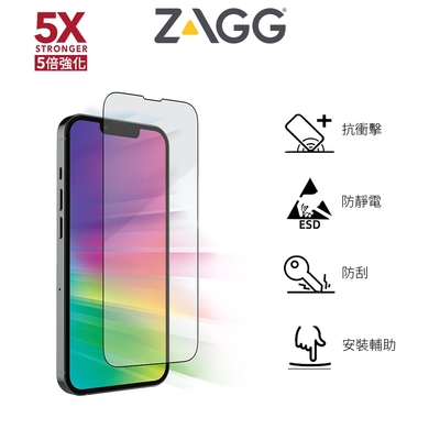美國ZAGG iPhone 14 Plus 6.7吋 滿版鋼化玻璃手機保護貼 抗藍光舒眼款 (德國萊茵認證)