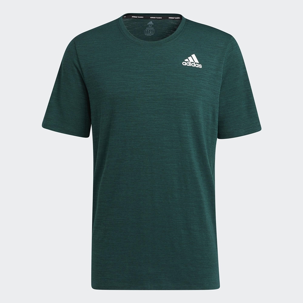 adidas 上衣 男 短袖上衣 運動 吸排 慢跑 亞規 CITY ELEVATED T 綠 H08782