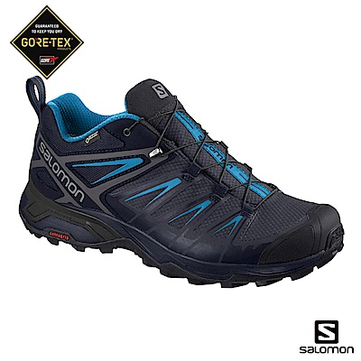 Salomon 低筒登山鞋 GORETEX防水 男 X ULTRA 3 黑藍