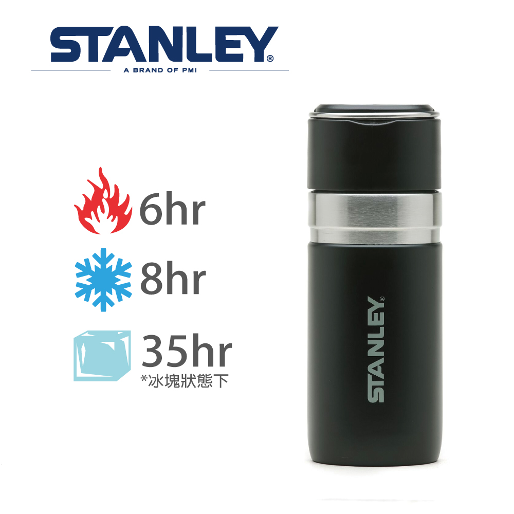 【Stanley】GO 系列提環隨行保溫瓶0.47L-消光黑