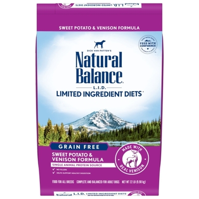 【2入組】Natural Balance低敏無穀地瓜鹿肉成犬配方 4.5LB(2.04kg)(購買第二件贈送我有肉1包)