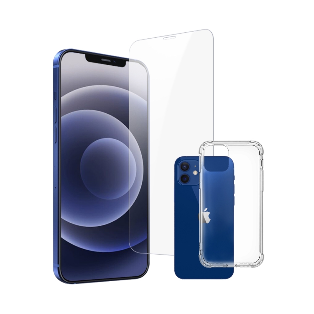 買保護貼送手機殼 iPhone 12 mini 非滿版 高清透明 手機 保護貼 iPhone12mini保護貼 iPhone12mini鋼化膜