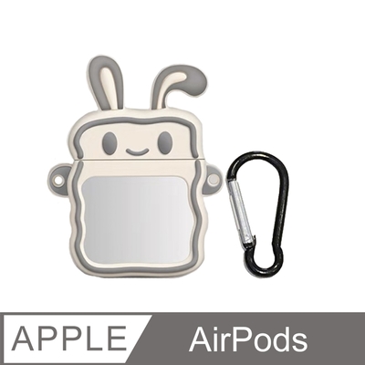 AirPods 可愛兔耳朵鏡面保護套 (1/2代)通用