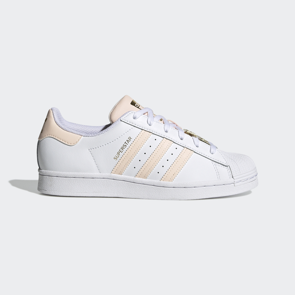 Adidas Superstar W [H03910] 女 休閒鞋 經典 貝殼頭 耀眼 百搭 舒適 皮革 愛迪達 白粉