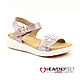 HEAVENLYFEET 英國舒適品牌花卉波點印刷休閒涼鞋-ETTA(粉) product thumbnail 1