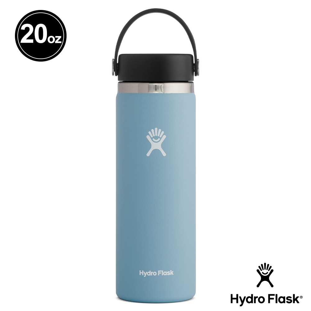 Hydro Flask 20oz/592ml 寬口提環保溫瓶 雨滴藍